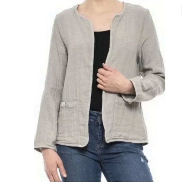 Pahari Linen Blend Open Front Lightweight Jacket Women’s Size S - Picture 1 of 9